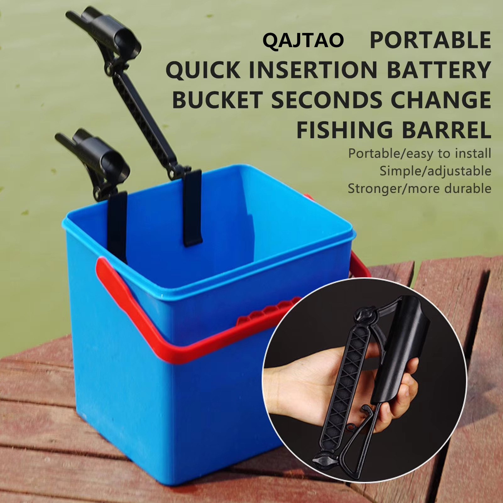 حامل صنارة صيد QAJTAO بطول 10- - مراجعة Fishing Rod Ice وسعره