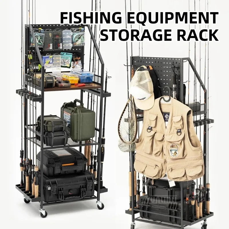 رف تخزين معدات الصيد، حامل لقض - مراجعة Fishing Rod Combo وسعره