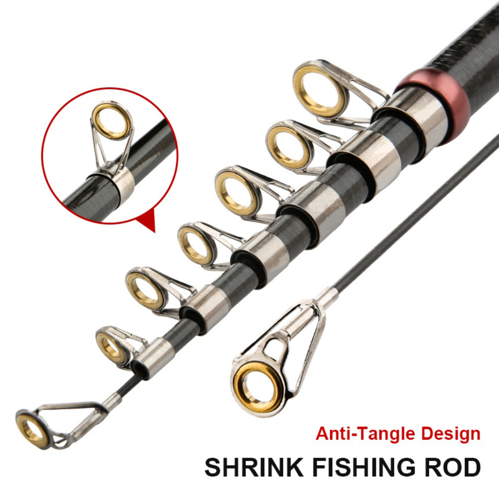 1 قطعة ألياف الكربون يتقلص الص - مراجعة Fishing Rod Carbon Fiber وسعره